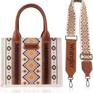Wrangler Women’s Southwestern Small Canvas Tote/Crossbody Bag – NWT